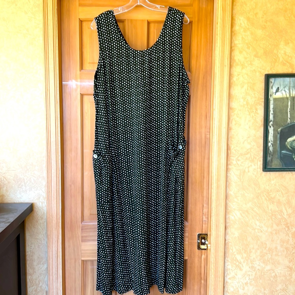 Pin Dot A-line Sleeveless dress